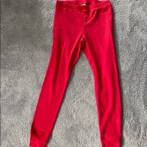 Red waffle pj leggings Old Navy
